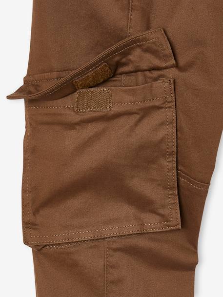 Pantalón cargo recto MorphologiK niño talla de cadera estrecha azul oscuro+bronce 