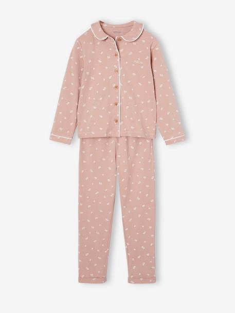 Pijama estampado con cuello Peter Pan personalizable para niña rosa rosa pálido 