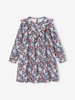 Niña-Vestidos-Vestido estampado de flores con volante para niña