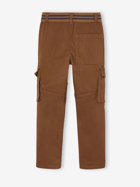 Pantalón cargo recto MorphologiK niño talla de cadera estrecha azul oscuro+bronce 