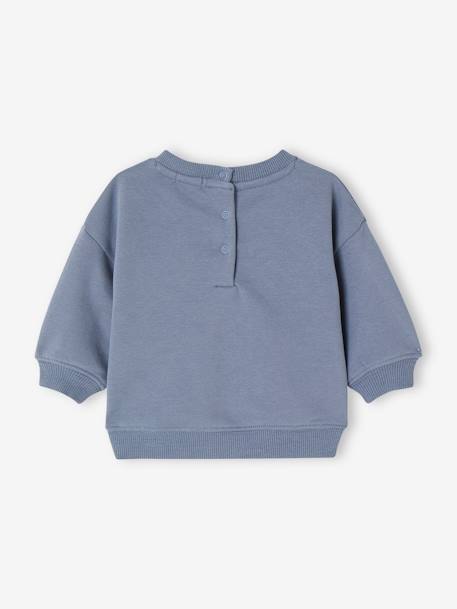 Sudadera personalizable para bebé niño azul jeans+burdeos 