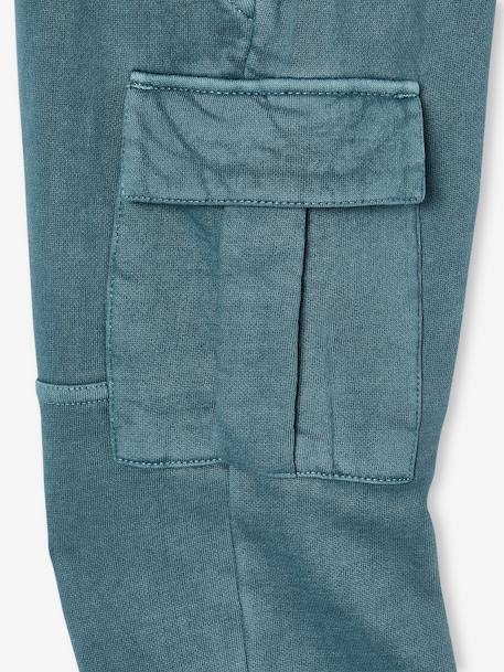 Pantalón cargo de chándal niño verde azulado 