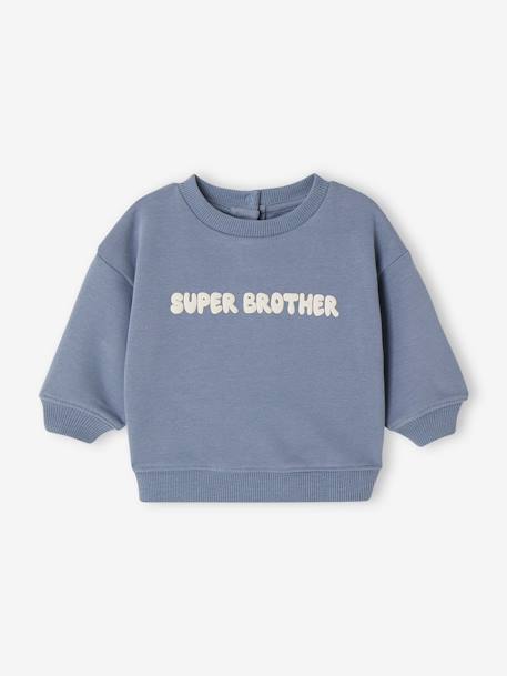 Sudadera personalizable para bebé niño azul jeans+burdeos 