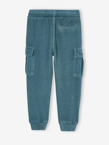 Pantalón cargo de chándal niño verde azulado 