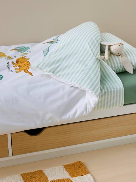 Conjunto de cama infantil Magicouette DINOSAURIOS blanco estampado 