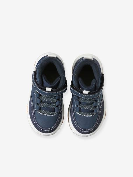 Zapatillas infantiles con cordones y cierre autoadherente - azul azul 