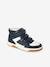 Zapatillas deportivas infantiles de caña alta con cierre autoadherente denim natural+negro 