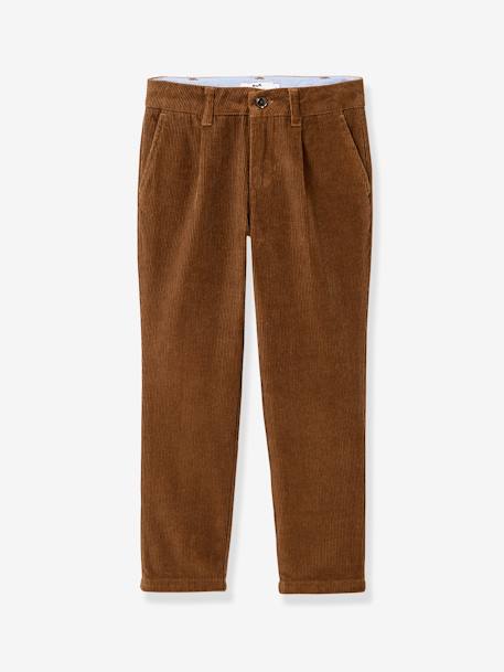 Pantalón chino de terciopelo CYRILLUS marrón 