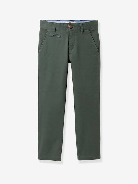 Pantalón chino para niño CYRILLUS verde 