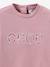 Sudadera con letras de tejido Liberty® bebé CYRILLUS rosa 