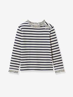 Niña-Camiseta marinera niña de tejido Liberty - algodón orgánico CYRILLUS