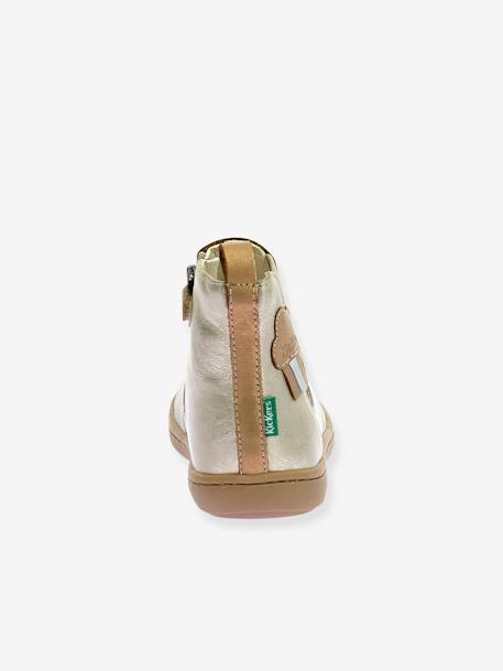 Botines Kick pop KICKERS® infantiles beige dorado 