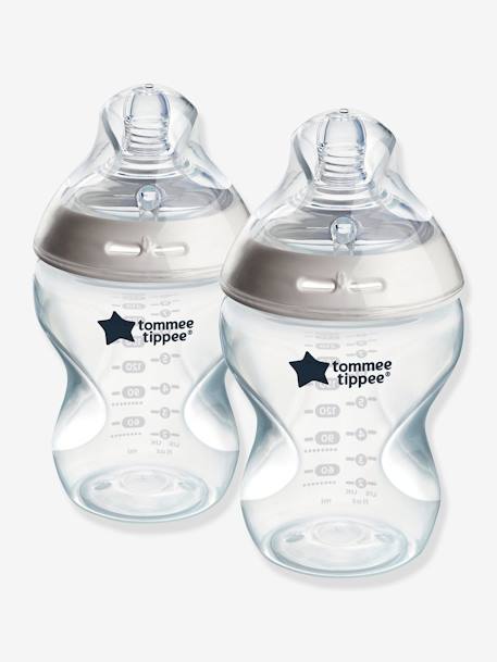 Pack de 2 biberones Natural Start 260ml TOMMEE TIPPEE transparente 