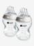 Pack de 2 biberones Natural Start 260ml TOMMEE TIPPEE transparente 