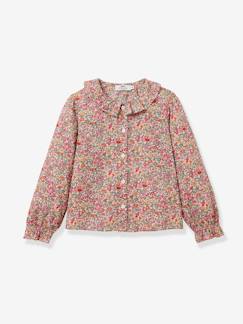 Niña-Camisas y Blusas-Camisa con cuello plisado niña de tejido Liberty® CYRILLUS