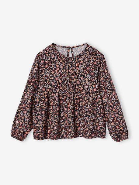 Blusa de flores para niña rosa estampado 