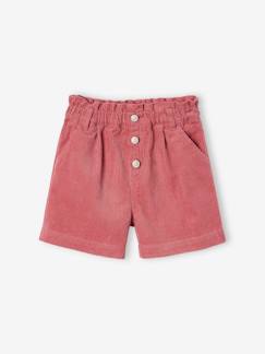 Niña-Shorts y bermudas-Short de pana forma paperbag niña