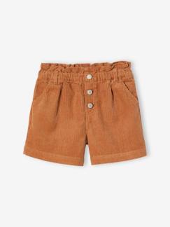 Niña-Shorts y bermudas-Short de pana forma paperbag niña