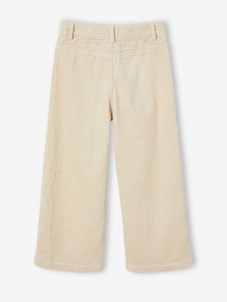 Pantalón ancho de pana para niña beige 