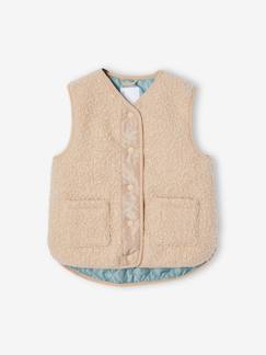 Niña-Abrigos y chaquetas-Chaleco de sherpa para niña