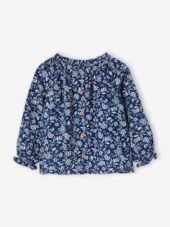 -Blusa con flores de gasa de algodón para bebé niña