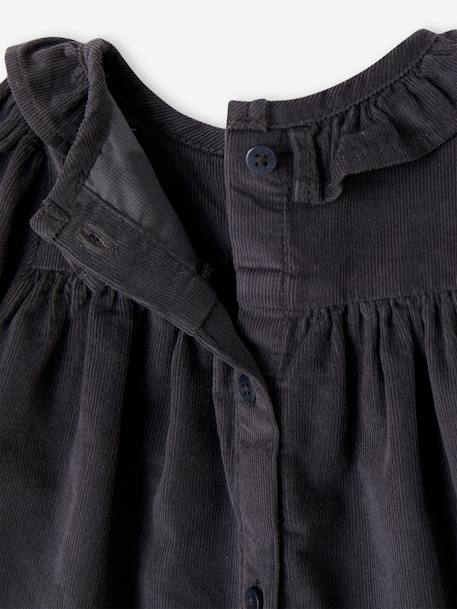 Conjunto vestido, chaqueta fantasía y leotardos para bebé niña azul pizarra 