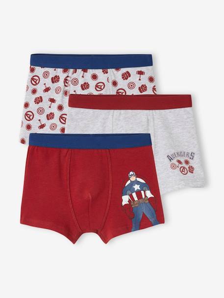 Pack de 3 boxers Marvel® Vengadores lote rojo 