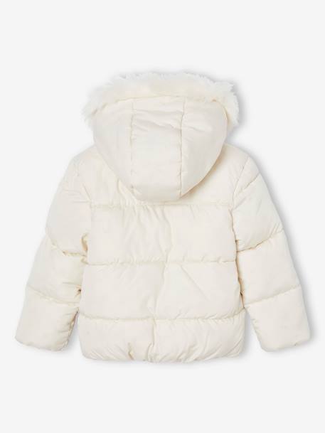 Chaqueta acolchada con motivos mágicos y forro sherpa para niña vainilla 