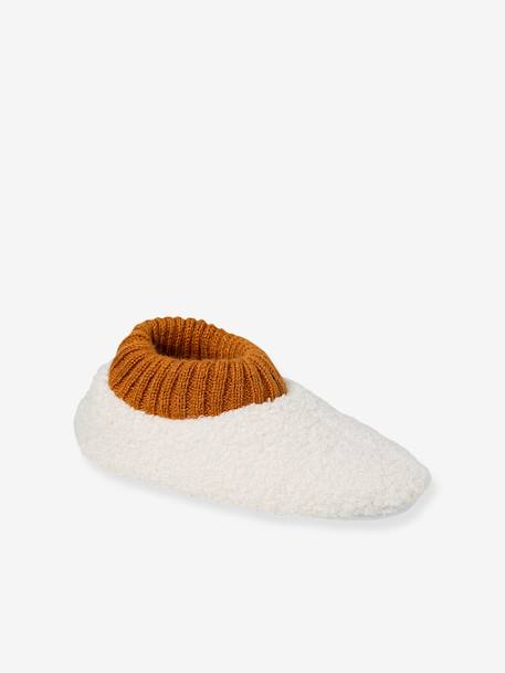 Zapatillas de casa de sherpa para niña crudo 