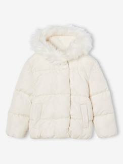 Chaqueta acolchada con motivos mágicos y forro sherpa para niña