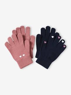 Niña-Accesorios-Gorros, bufandas, guantes-Pack de 2 pares de guantes mágicos para niña