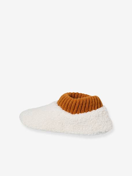 Zapatillas de casa de sherpa para niña crudo 