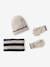 Conjunto gorro + snood + guantes 'cool kids' para niño azul grisáceo 