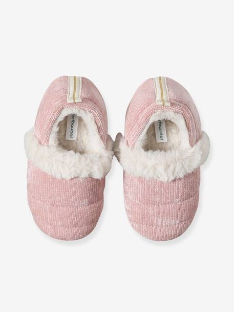 Zapatillas de casa forradas de peluche para niña rosa 