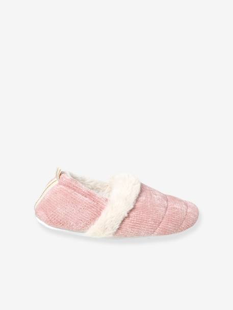 Zapatillas de casa forradas de peluche para niña rosa 