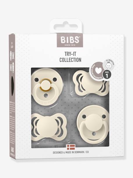 Caja 4 tetinas Try It - BIBS beige+rosado 