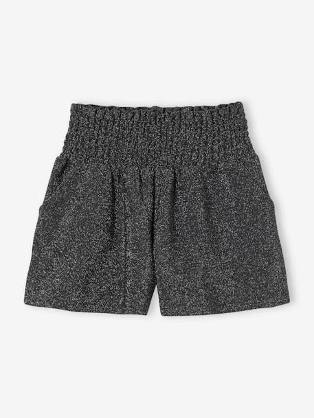 Short de Lurex niña gris oscuro 