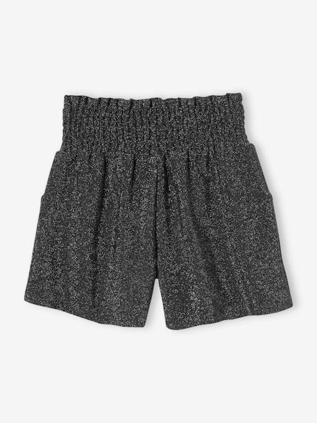 Short de Lurex niña gris oscuro 