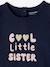 Camiseta 'cool little sister' Basics bebé azul marino 