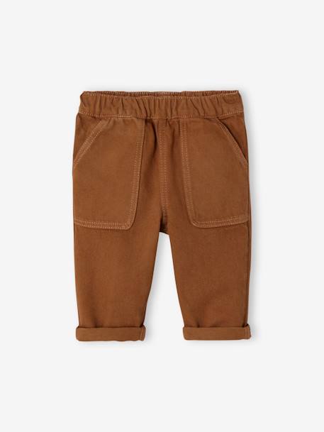 Pantalón loose con cintura elástica bebé niño óxido 