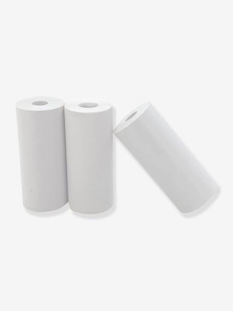 Pack 3 rollos de papel térmico autoadhesivo blanco y negro HOPPSTAR negro 