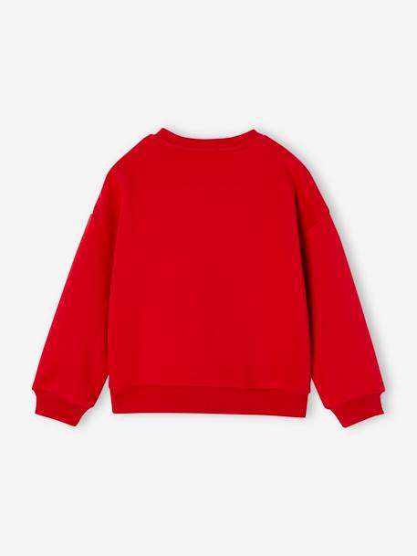 Sudadera navideña lazo con lentejuelas para niña rojo 