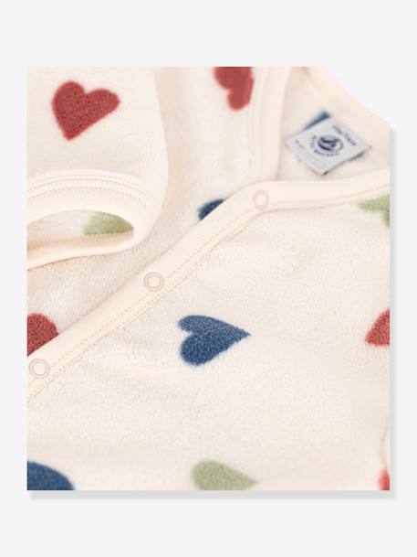 Pijama corazones de algodón para bebé PETIT BATEAU beige 