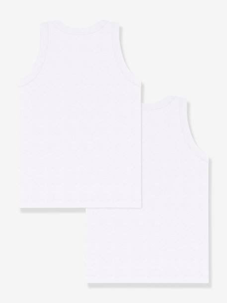 Pack de 2 camisetas de tirantes de algodón Petit Bateau blanco 