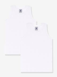 Niño-Ropa interior-Pack de 2 camisetas de tirantes de algodón Petit Bateau