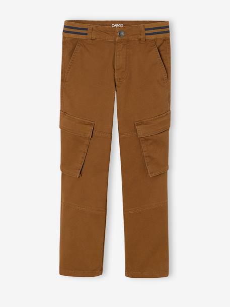 Pantalón cargo recto MorphologiK niño talla de cadera MEDIANA azul oscuro+bronce 