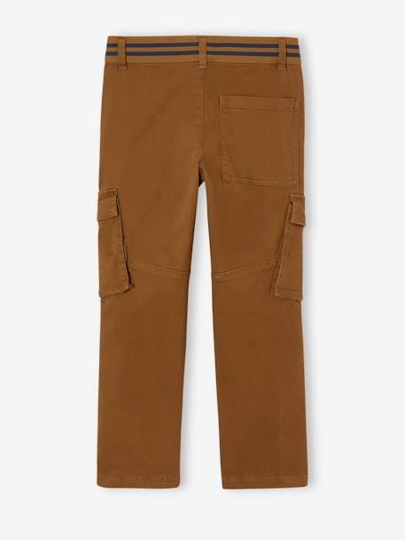 Pantalón cargo recto MorphologiK niño talla de cadera MEDIANA azul oscuro+bronce 