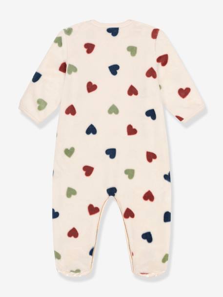 Pijama corazones de algodón para bebé PETIT BATEAU beige 