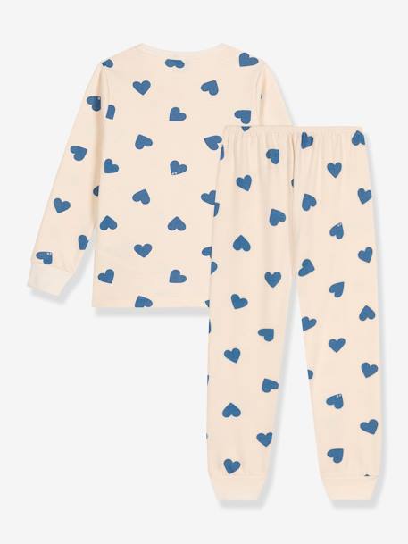 Pijama de algodón con motivo corazón PETIT BATEAU beige 