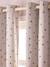 Pack de 2 cortinas con ojales opacas estampado corazones beige estampado 